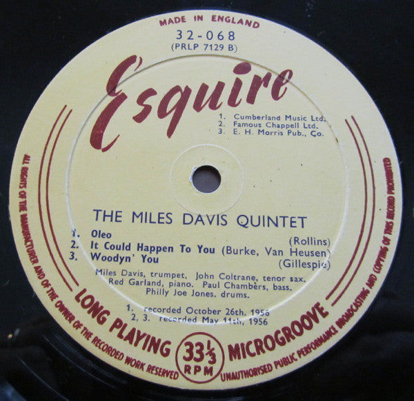 The Miles Davis Quintet : Relaxin' With (LP, Album)