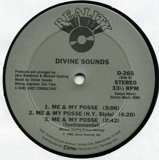 Divine Sounds : Me & My Posse (12")