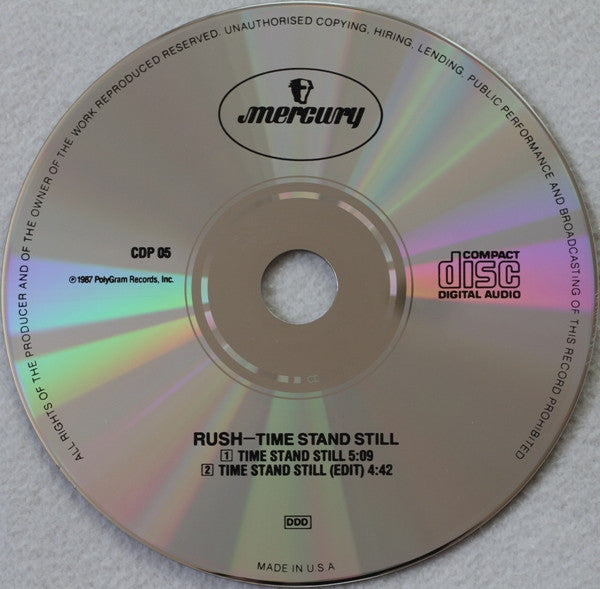 Rush : Time Stand Still (CD, Single, Promo)