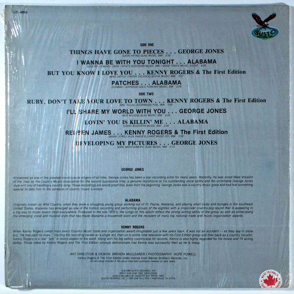 George Jones (2) / Alabama / Kenny Rogers & The First Edition : Kenny Rogers, George Jones, Alabama (LP, Comp)
