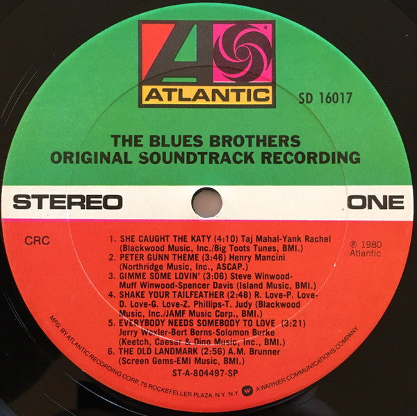 The Blues Brothers : The Blues Brothers (Original Soundtrack Recording) (LP, Album, Club, Ter)