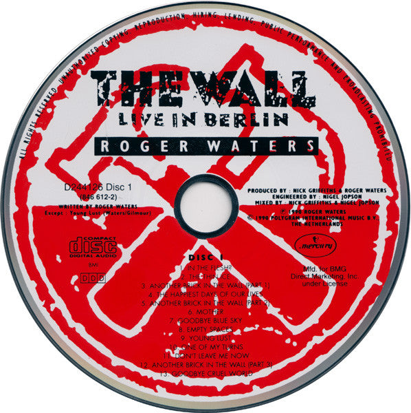 Roger Waters : The Wall - Live In Berlin (2xCD, Album, Club, BMG)