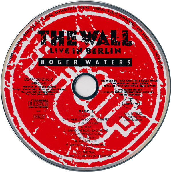 Roger Waters : The Wall - Live In Berlin (2xCD, Album, Club, BMG)
