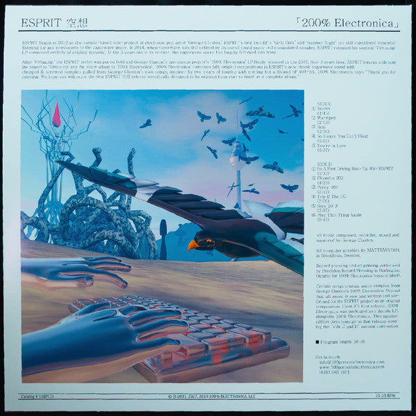 Esprit 空想 : 200% Electronica (LP, Album, Ltd, RE, Blu)