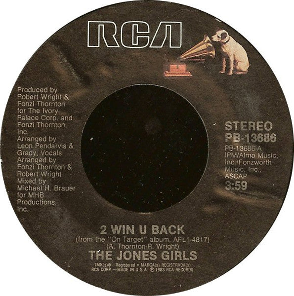 The Jones Girls : 2 Win U Back (7")