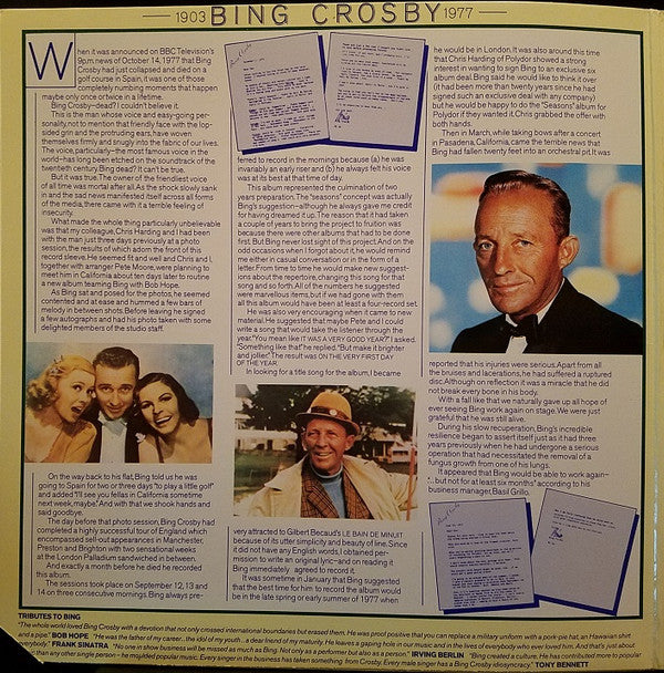 Bing Crosby With  The Pete Moore Orchestra* : Seasons (LP, Album, Gat)