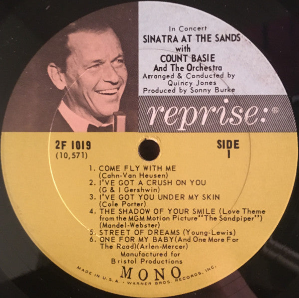 Frank Sinatra With Count Basie & The Orchestra* Arranged & Conducted By Quincy Jones : Sinatra At The Sands (2xLP, Album, Mono, Pit)