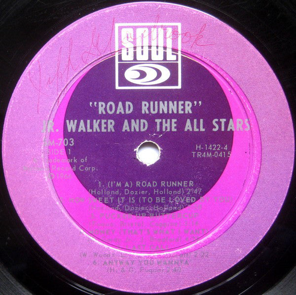 Jr. Walker & The All Stars* : Road Runner (LP, Album, Mono)