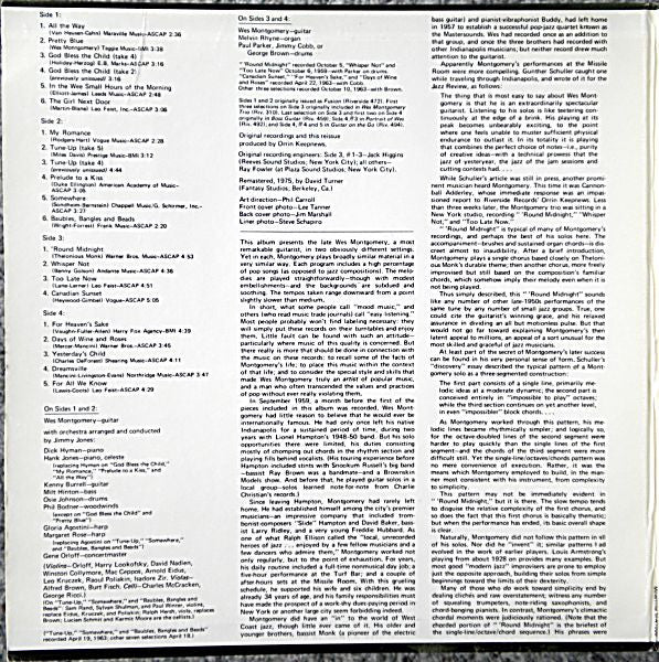 Wes Montgomery : Pretty Blue (2xLP, Comp, RM, San)