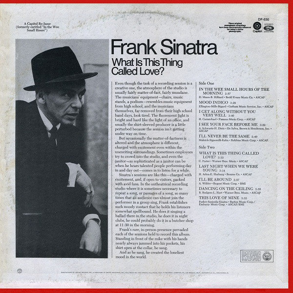 Frank Sinatra : What Is This Thing Called Love? (LP, Album, RE, RP, Red)