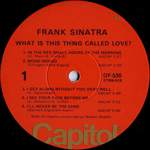 Frank Sinatra : What Is This Thing Called Love? (LP, Album, RE, RP, Red)
