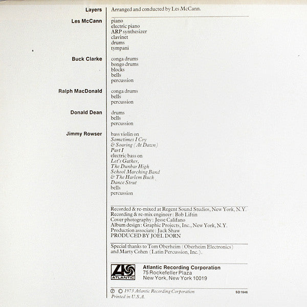 Les McCann : Layers (LP, Album, PR )