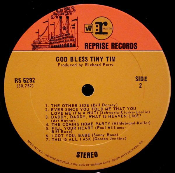 Tiny Tim : God Bless Tiny Tim (LP, Album, Pit)