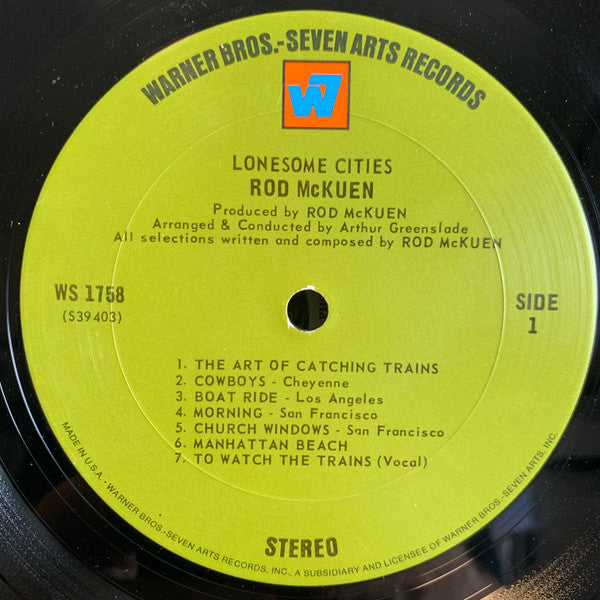Rod McKuen : Lonesome Cities (LP, Album, San)