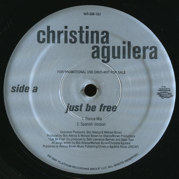 Christina Aguilera : Just Be Free (12", Promo)