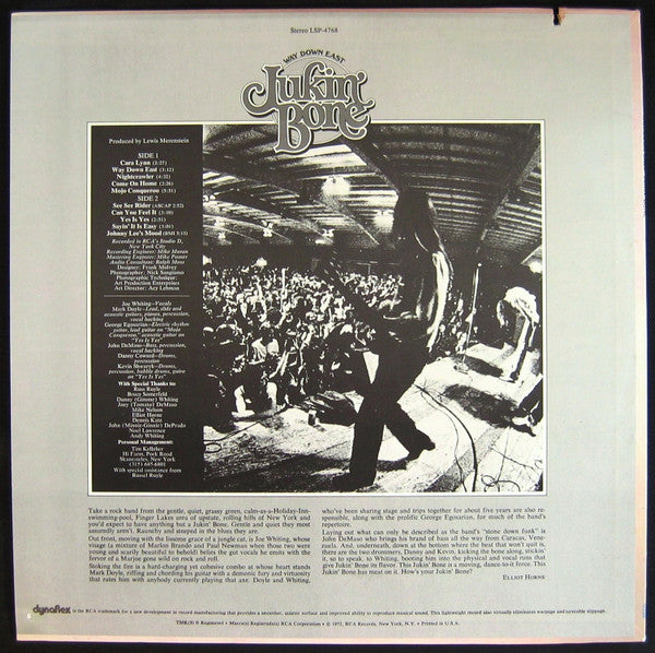 Jukin' Bone : Way Down East (LP, Album)