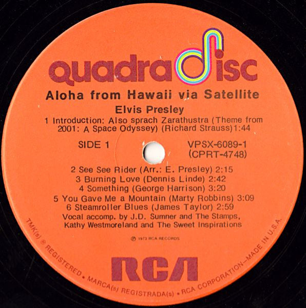 Elvis* : Aloha From Hawaii Via Satellite (2xLP, Album, Quad, Die)
