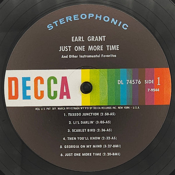 Earl Grant : Just One More Time And Other Instrumental Favorites (LP, Album)