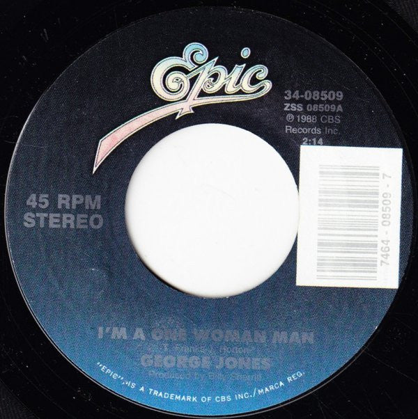 George Jones (2) : I'm A One Woman Man / Pretty Little Lady From Beaumont Texas (7", Single, Styrene)