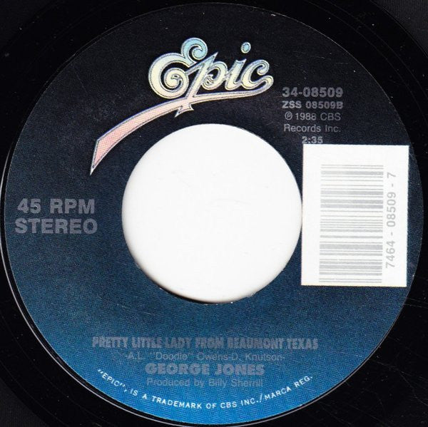 George Jones (2) : I'm A One Woman Man / Pretty Little Lady From Beaumont Texas (7", Single, Styrene)