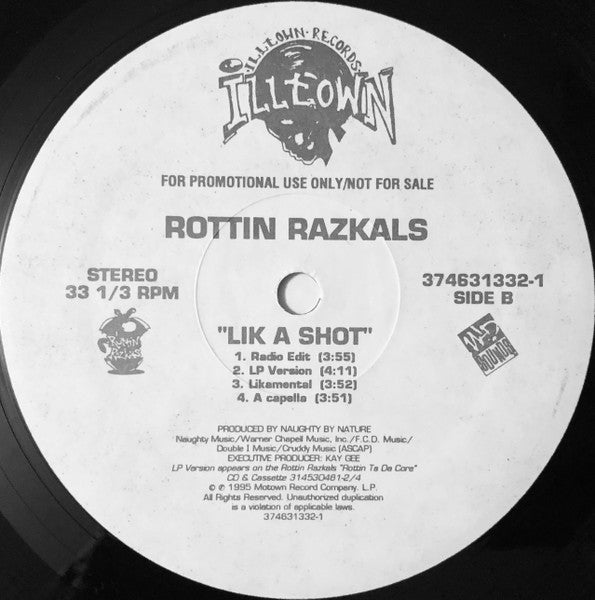 Rottin Razkals : Hey Alright (12", Promo)