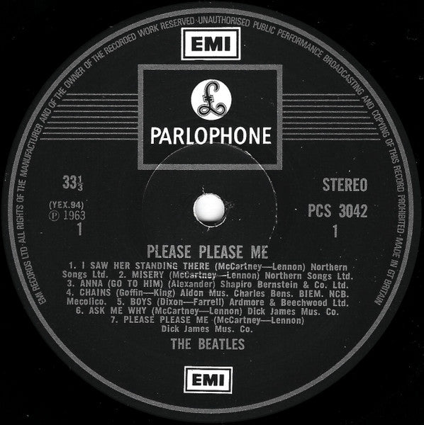 The Beatles : Please Please Me (LP, Album, RE)