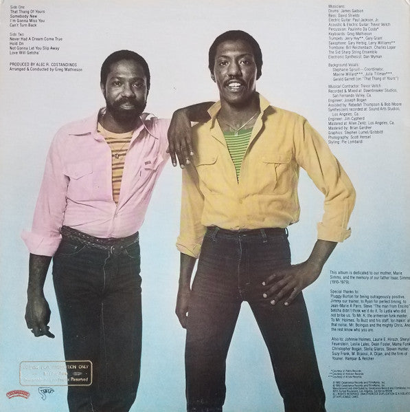 John & Arthur Simms : John & Arthur Simms (LP, Album, Promo)