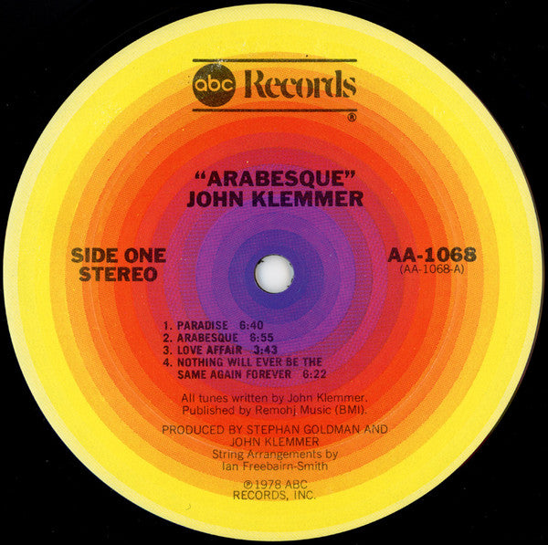 John Klemmer : Arabesque (LP, Album, RE)