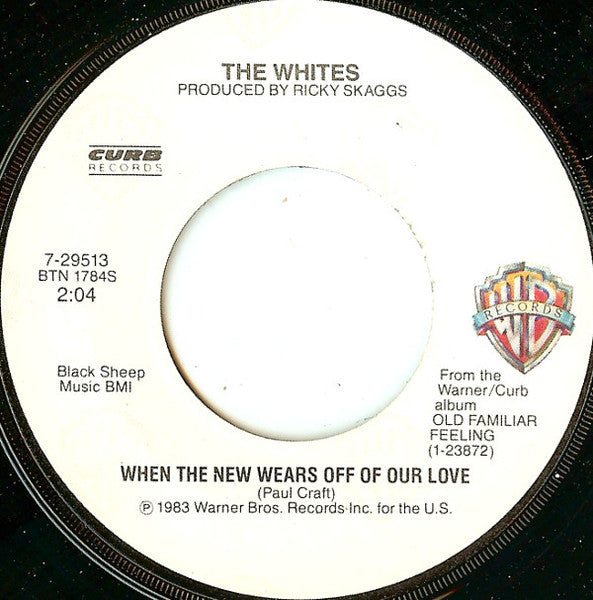 The Whites : Blue Letters / When The New Wears Off Our Love (7")