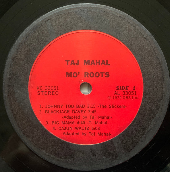 Taj Mahal : Mo' Roots (LP, Album, Pit)