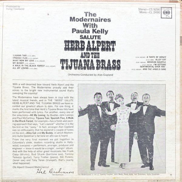The Mods* : The "Mods" Salute Herb Alpert And The Tijuana Brass (LP, Album)