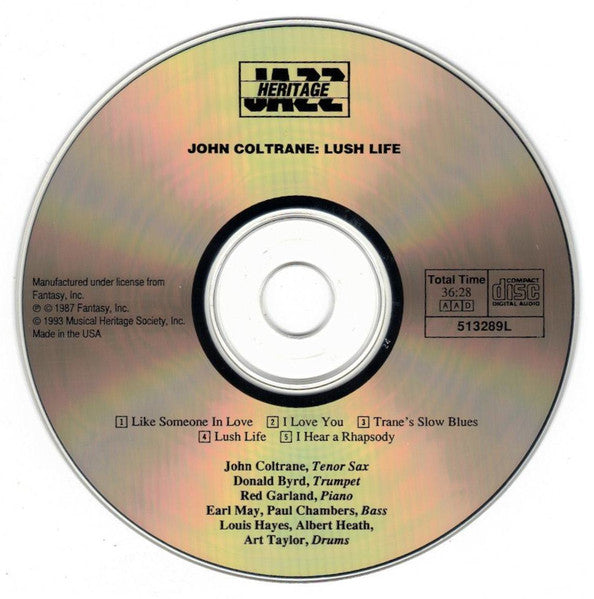 John Coltrane : Lush Life (CD, Album, Club, RE, RM)