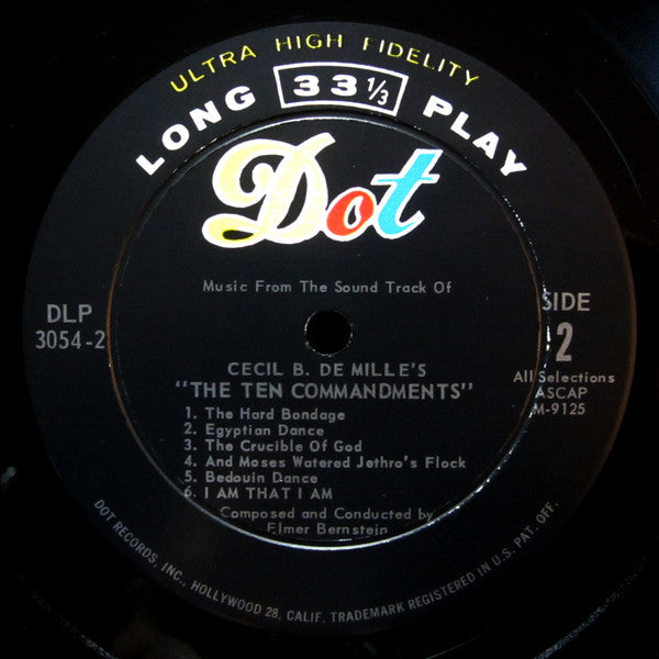 Elmer Bernstein : Music From The Sound Track Of Cecil B. DeMille's "The Ten Commandments" (2xLP, Album, Mono, Gat)