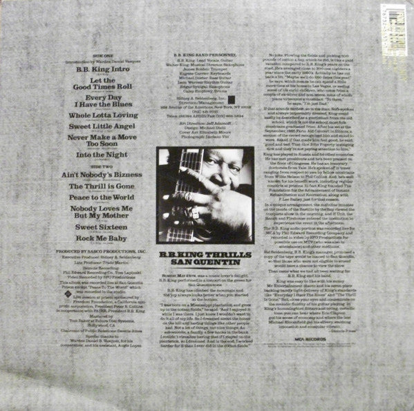 B.B. King : Live At San Quentin (LP, Album, Glo)