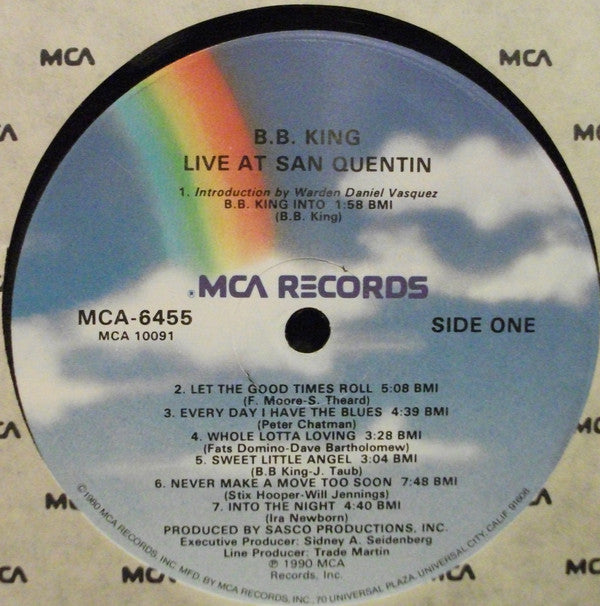 B.B. King : Live At San Quentin (LP, Album, Glo)