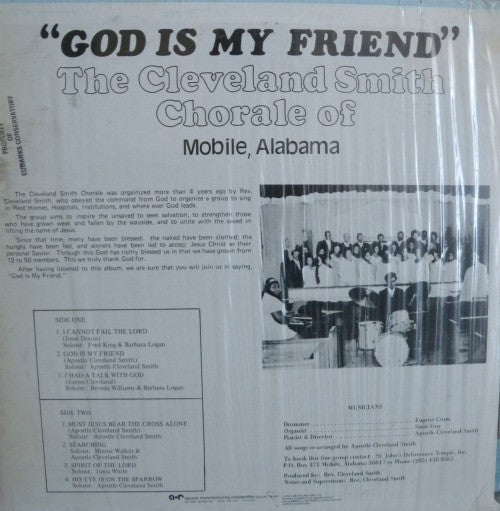 The Cleveland Smith Chorale of Mobile : God Is My Friend (LP)