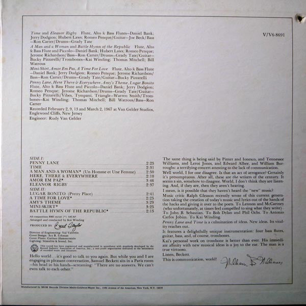 Kai Winding : Penny Lane & Time (LP, Album, Mono, Gat)