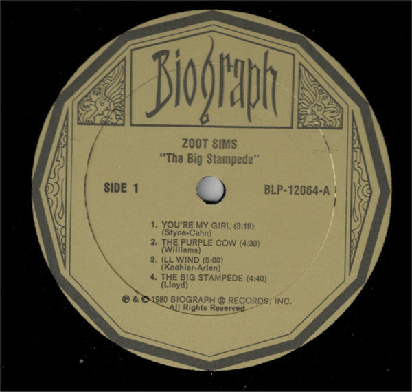 Zoot Sims : The Big Stampede (LP, Album, RE)