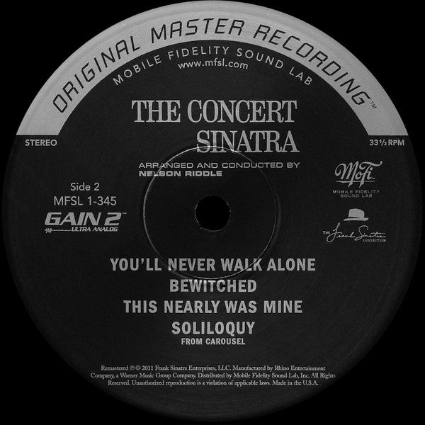 Frank Sinatra : The Concert Sinatra (LP, Album, Ltd, Num, RE, RM, S/Edition, Gat)