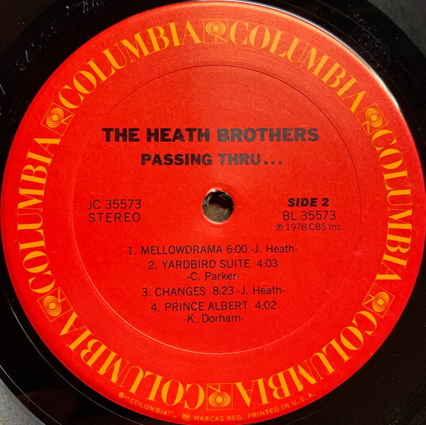 The Heath Bros.* : Passing Thru... (LP, Album, San)
