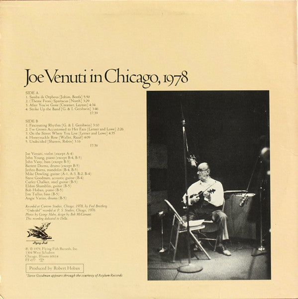 Joe Venuti : Joe In Chicago, 1978 (LP, Album)