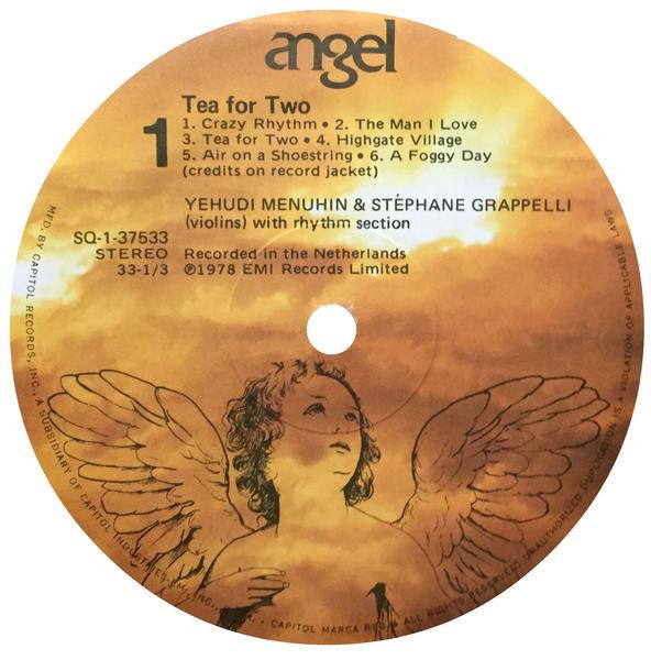 Stéphane Grappelli & Yehudi Menuhin : Tea For Two (LP, Quad)