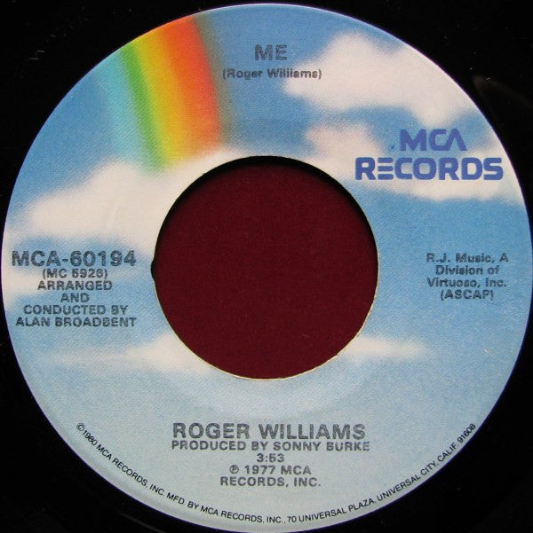 Roger Williams (2) : Theme From New York, New York / Me (7", Single)