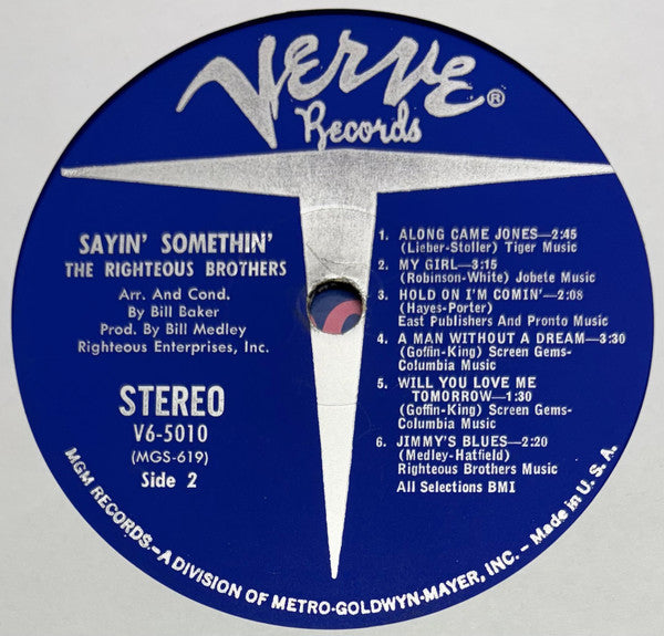The Righteous Brothers : Sayin' Somethin' (LP, Album, MGM)