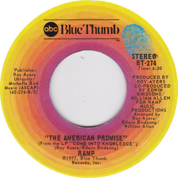 Ramp (3) : Everybody Loves The Sunshine (7", Styrene, San)