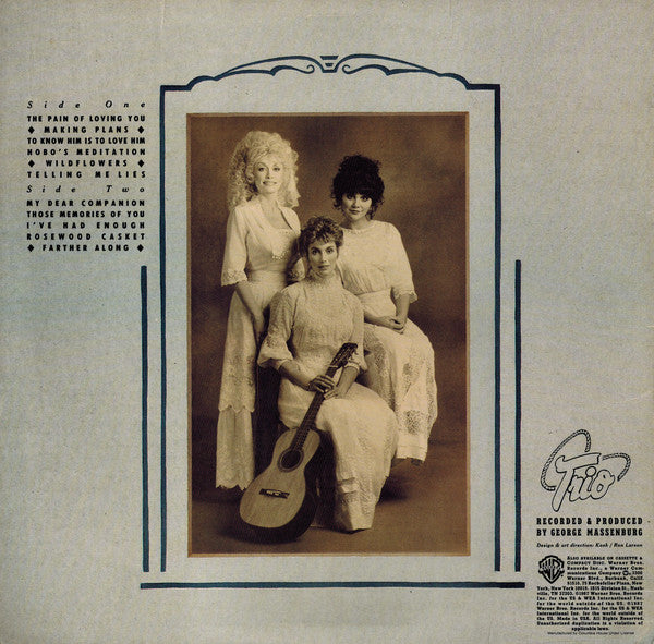 Dolly Parton, Linda Ronstadt, Emmylou Harris : Trio (LP, Album, Club, Col)