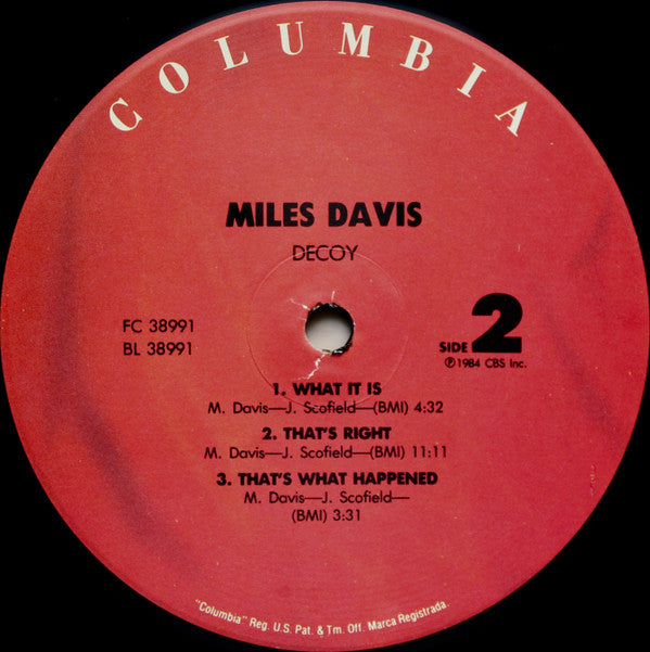 Miles Davis : Decoy (LP, Album, RE, Gat)