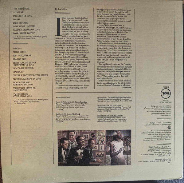 Lester Young : Pres And Teddy And Oscar (2xLP, Comp)