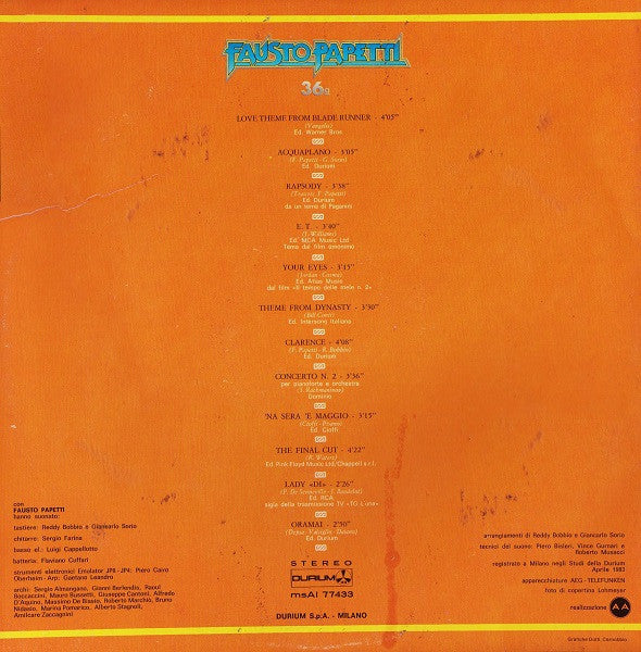 Fausto Papetti : 36ª Raccolta (LP, Album, Gat)
