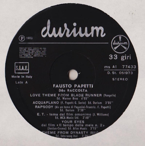 Fausto Papetti : 36ª Raccolta (LP, Album, Gat)
